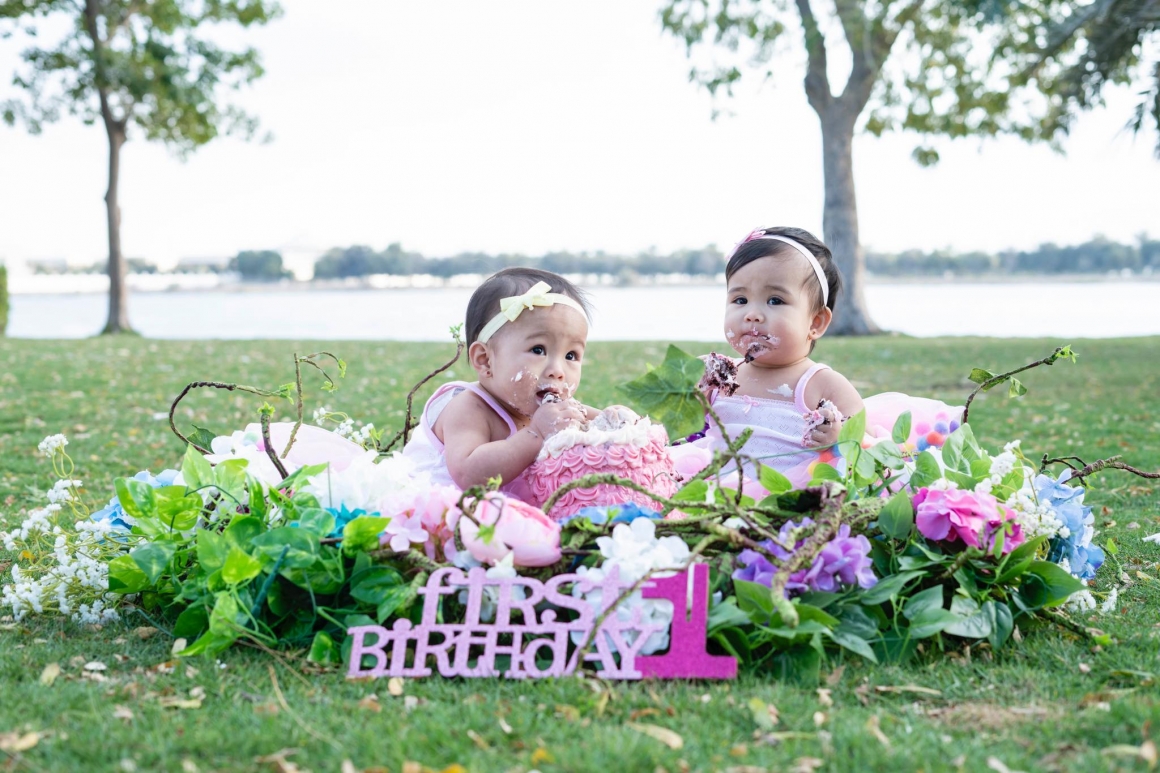 20200224阿布達比-2 Twins from Abu Dhabi celebrating one year old birthday with Lee Women's Hospital